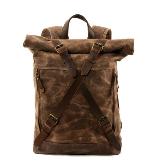 Vintage Waxed Canvas Backpack